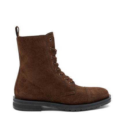 Stivaletto Donna Stringato Alto Camoscio Cacao 87C8 CACAO Frau 