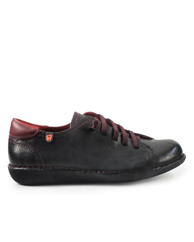 Jungla Scarpe Basse Donna con Lacci Elastici in Pelle Nero 7277 BLACK Jungla 