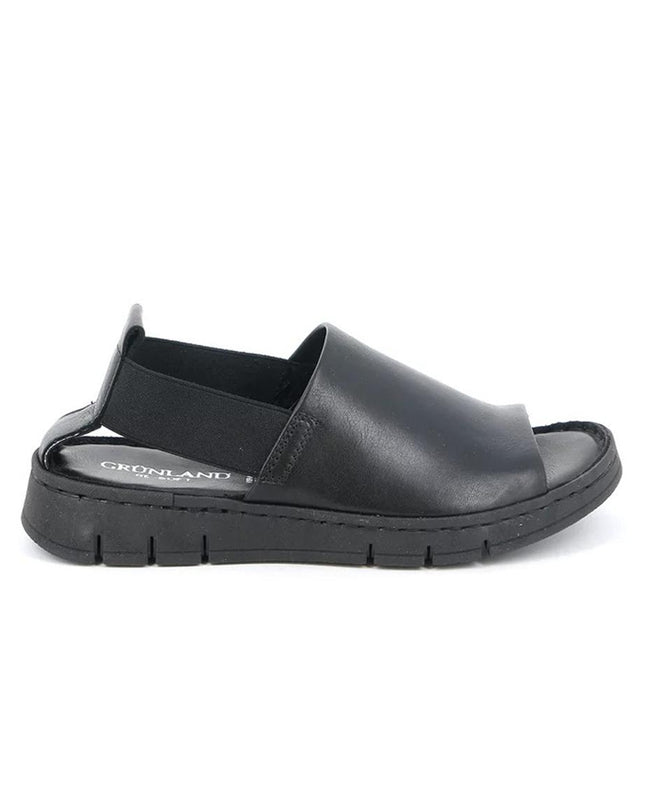 Grunland Sandali Confort in Pelle Nero - MARIO SPATARELLA