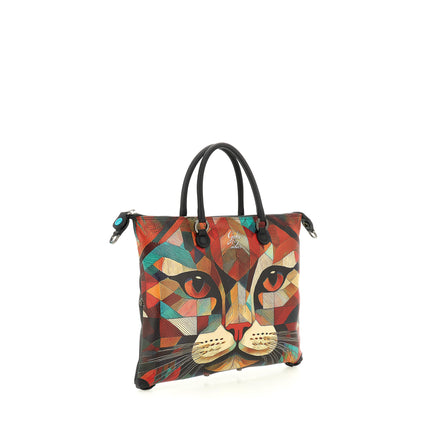 Gabs Borsa Convertibile e Trasformabile con Tracolla in Tessuto Fantasia Gatto Rosso G3 PLUS TG M GATTO ROSSO Gabs 