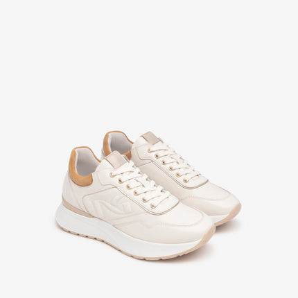 Nero Giardini Sneakers Donna Bassa in Pelle Osso E512884D OSSO 713 Nero Giardini 