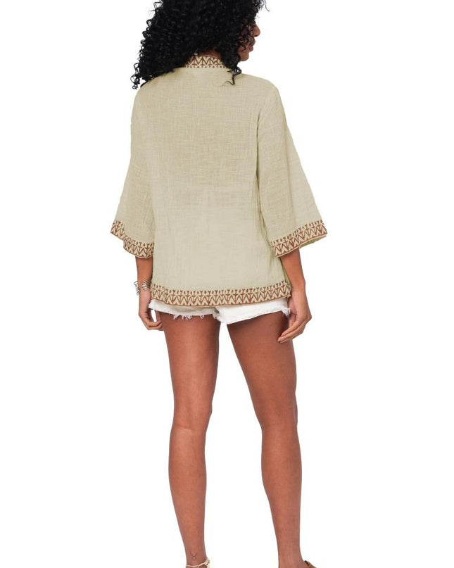 Kimono Estivo Corto Bianco KIMONO ESTIVO MBKIM3001A La Mano Boho 