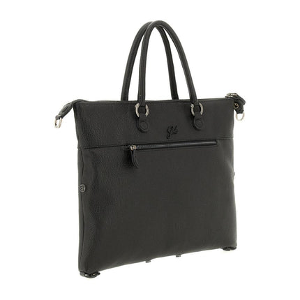 Borsa Gabs Convertibile e  Trasformabile in Pelle Nera con Tracolla e Pochette LAVINIA PLUS TG M BLACK Gabs 