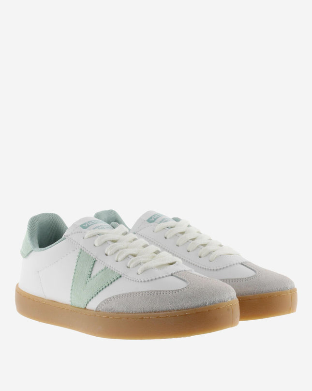Victoria Sneakers Bassa Donna Bianco Menta - MARIO SPATARELLA