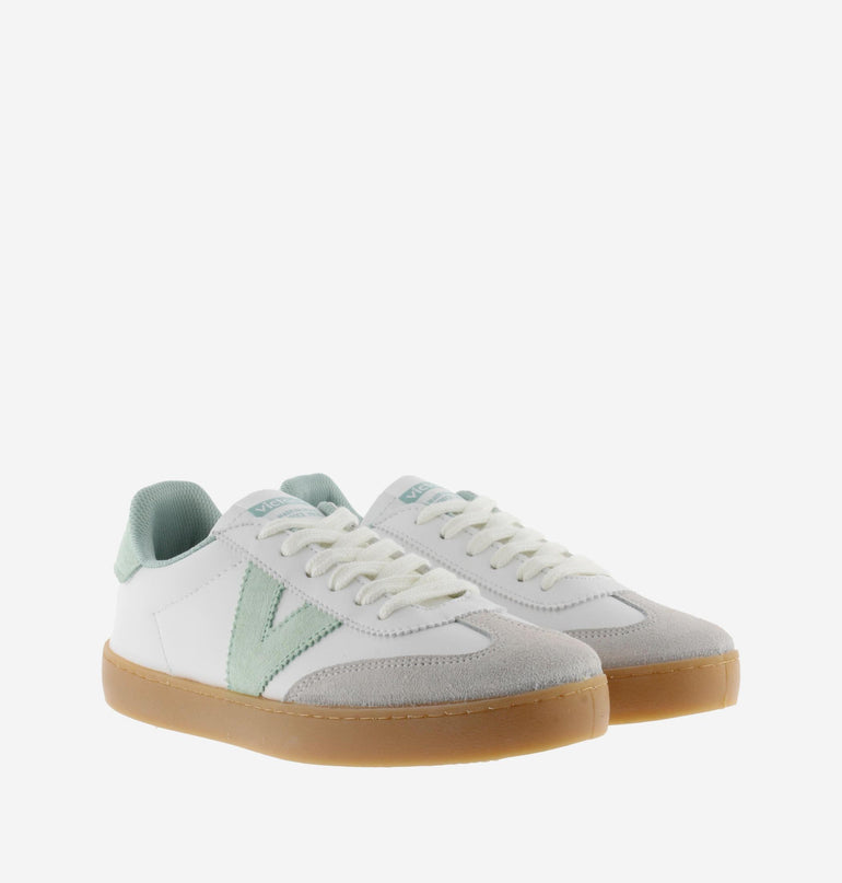 Victoria Sneakers Bassa Donna Bianco Menta - MARIO SPATARELLA