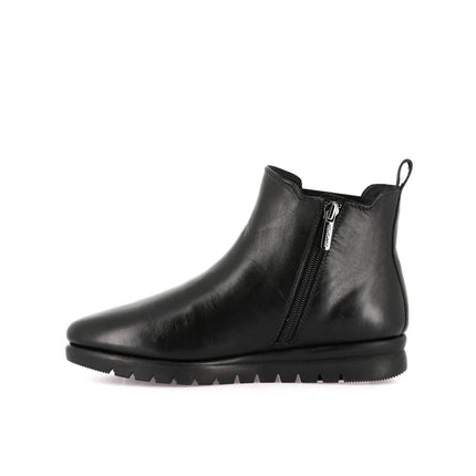 Grunland Stivaletti Donna in Morbida Pelle Nera Elastico e Zip - MARIO SPATARELLA