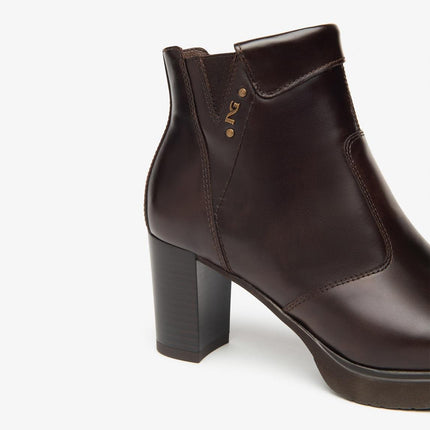 Nero Giardini Stivaletti Tronchetti Donna in Pelle Testa di Moro - MARIO SPATARELLA