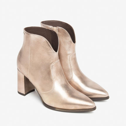 Nero Giardini Stivaletti a Punta Donna in Pelle Laminato Torba - MARIO SPATARELLA