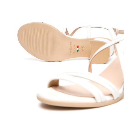 Nero Giardini Sandali Donna con Tacco in Pelle Bianca - MARIO SPATARELLA