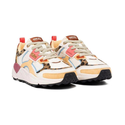 Sneakers Colmar Donna in Pelle Multicolor Bianco Animalier GARNER WILD MULTICOLORE WHITE Colmar 