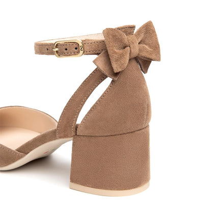 NeroGiardini Chanel con Cinturino e Tacco in Camoscio Mou - MARIO SPATARELLA