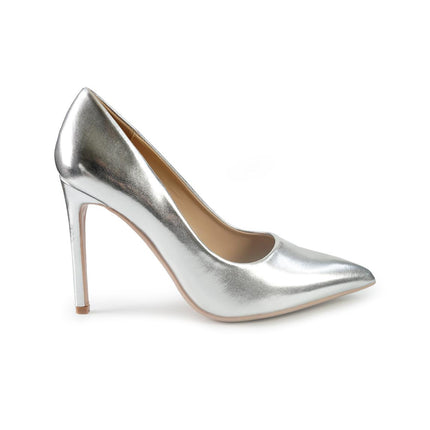 Francesco Milano Decollete Tacco a Spillo in Pelle Argento e41011 SILVER Francesco Milano 
