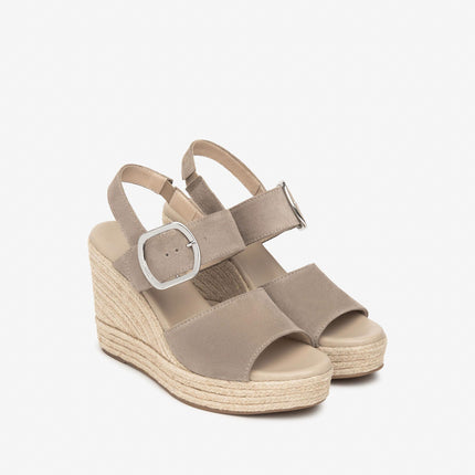 Nero Giardini Sandali Donna con Zeppa Corda in Camoscio Creta E513590D CRETA 451 Nero Giardini 
