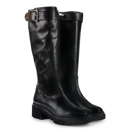 Gianni Crasto Stivale Donna in Pelle Nera con Tacco Medio e Fibbia 7022 BLACK Gianni Crasto 