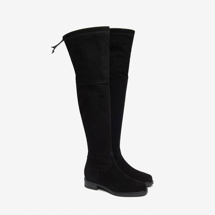 Nero Giardini Stivali Donna Gamba Alta Elasticizzati in Camoscio Nero I514706D NERO 100 Nero Giardini 