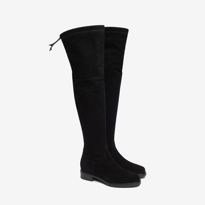 Nero Giardini Stivali Donna Gamba Alta Elasticizzati in Camoscio Nero I514706D NERO 100 Nero Giardini 