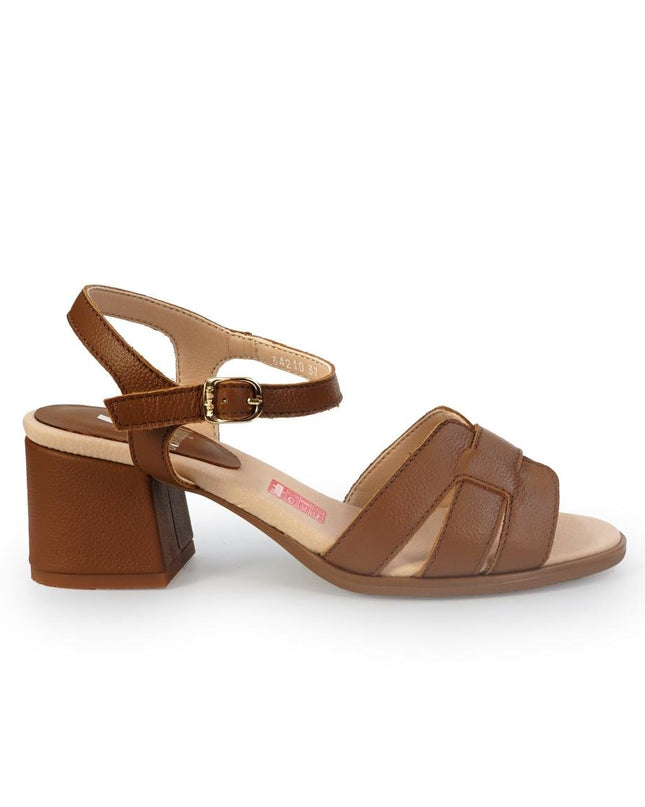 Callaghan Sandali Donna con Tacco in Pelle Camel Cuoio - MARIO SPATARELLA