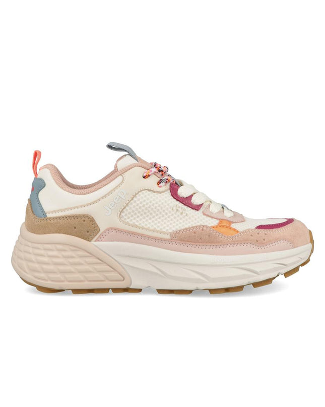 Jeep Sneakers Donna in Camoscio Multicolor Rosa GROOVE MESH D ROSE Jeep Footwear 