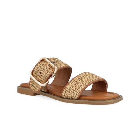 Jeep Sandalo Flat Donna in Tessuto Avio Beige BILOXI SANDAL NATURAL Jeep Footwear 