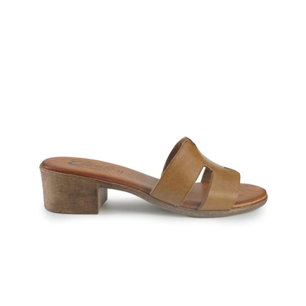 Sandali con Tacco in Pelle Cuoio 2760 COLONIALE Clanto 
