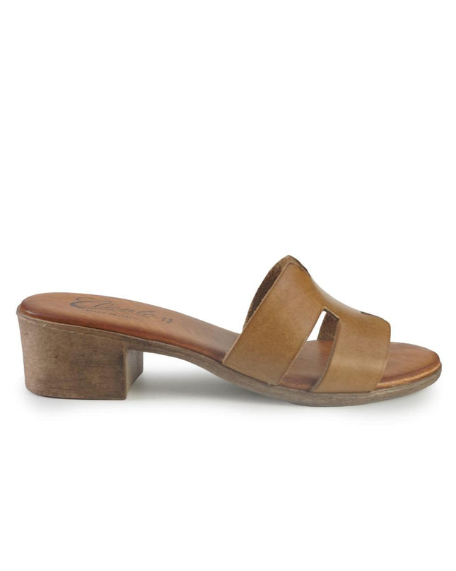 Sandali con Tacco in Pelle Cuoio 2760 COLONIALE Clanto 