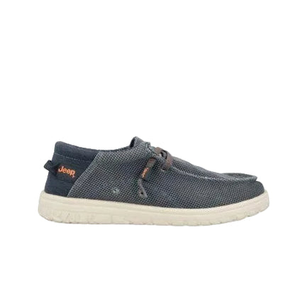 Jeep Wallabee Uomo in Canvas Blu - MARIO SPATARELLA