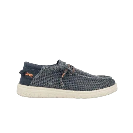 Jeep Wallabee Uomo in Canvas Blu - MARIO SPATARELLA