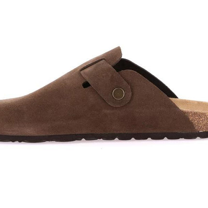 Grunland Sandali Plantare Morbido Sughero Bio Uomo in Camoscio Marrone CB1800 ROBI CASTAGNO Grunland 