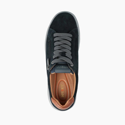 Impronte Sneakers Uomo Lacci e Zip in Camoscio Blu - MARIO SPATARELLA