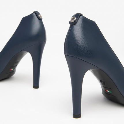 Nero Giardini Decollete Tacco Spillo in Pelle Blu - MARIO SPATARELLA