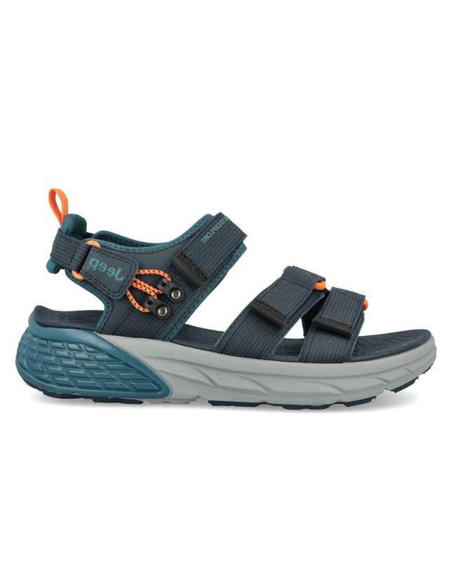 Jeep Sandali Uomo con Doppio Velcro in Tessuto Blu GROOVE SANDAL NAVY Jeep Footwear 