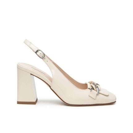 Nero Giardini Chanel in Pelle Vernice Latte E409490D LATTE 711 Nero Giardini 