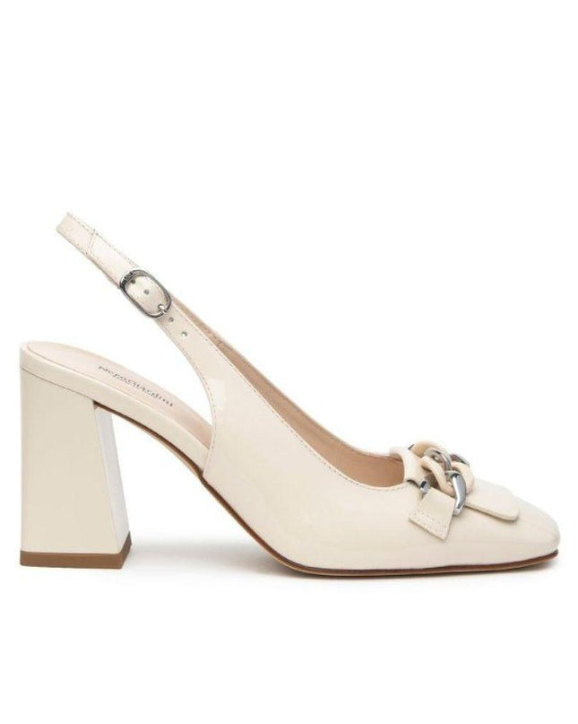 Nero Giardini Chanel in Pelle Vernice Latte E409490D LATTE 711 Nero Giardini 
