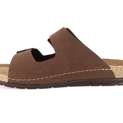 Grunland Sandali Doppia Fibbia Plantare Morbido Sughero Confort Uomo in Nabuk Marrone CI3125 SIRU MARRONE Grunland 