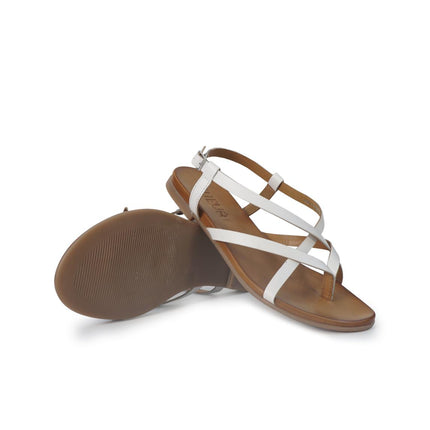 Vueva Sandali Infradito Flat Donna in Pelle Bianca WD133R38 WHITE Vueva 
