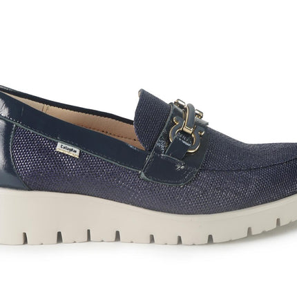 Mocassini Donna Vernice Canvas Blu 58500 BARI BLU Callaghan 