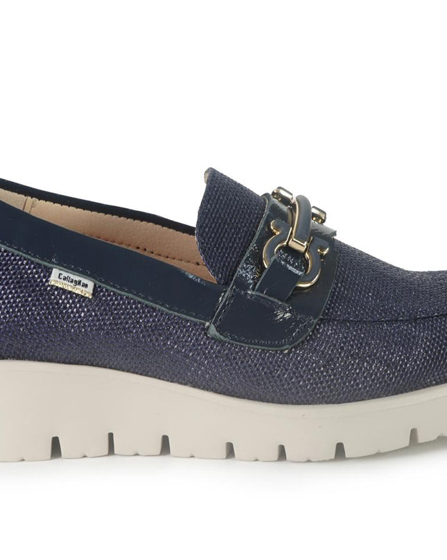 Mocassini Donna Vernice Canvas Blu 58500 BARI BLU Callaghan 