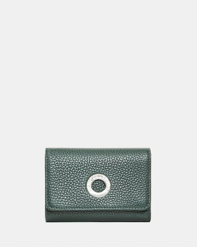 Mandarina Duck Portafogli Donna Pelle Verde Pine Green Portamonete FZP70 MELLOW LEATHER PINE GREEN Mandarina Duck 