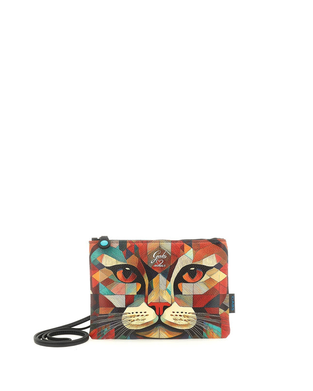 Gabs Pochette con Tracolla in Pelle Loves Animals Gatto Rosso - MARIO SPATARELLA