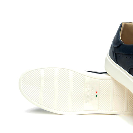 NeroGiardini Sneakers Bassa Uomo in Pelle Blu - MARIO SPATARELLA