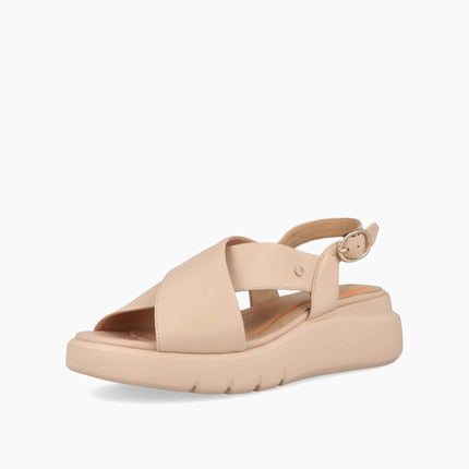 Impronte Sandali Donna con Zeppa in Pelle Nude VENEZIA CROSS NUDE Impronte 