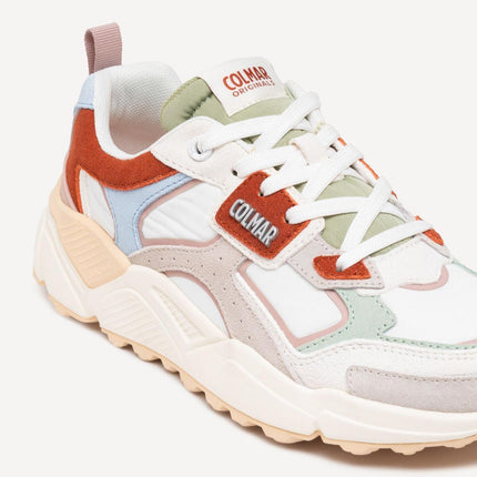 Sneakers Colmar Donna in Pelle Multicolor Bianco GARNER VIBE MULTICOLOR WHITE Colmar 