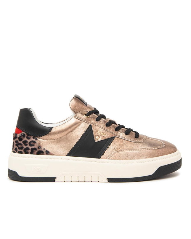 Nero Giardini Sneakers Donna in Pelle Laminata Multicolor Animalier I411647D TORTORA 406 Nero Giardini 