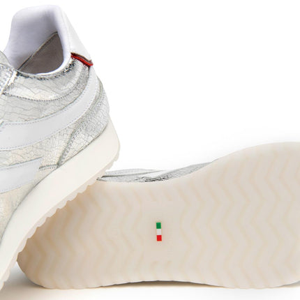 NeroGiardini Sneakers Bassa Donna in Pelle Argento - MARIO SPATARELLA