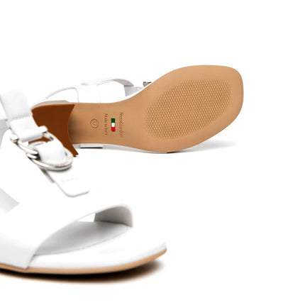 Nero Giardini Sandali Donna con Tacco in Pelle Bianca - MARIO SPATARELLA
