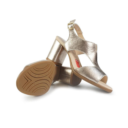 Callaghan Sandali Donna con Tacco in Pelle Oro - MARIO SPATARELLA