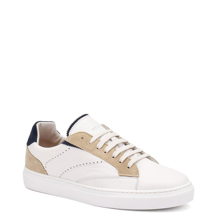 Frau Sneakers Uomo Bassa in Pelle Multi Bianco - MARIO SPATARELLA