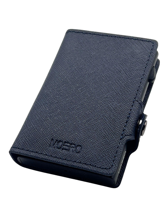 Moero Saffiano Blu Navy Zip Portafoglio Slim - MARIO SPATARELLA