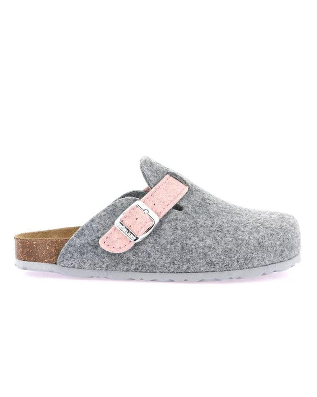 Grunland Pantofola Ciabatta Donna in Feltro Grigio - MARIO SPATARELLA