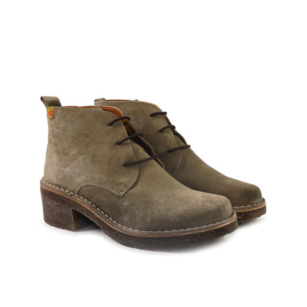 Jungla Polacchine Donna con Tacco in Camoscio Taupe 8433 SANDER Jungla 